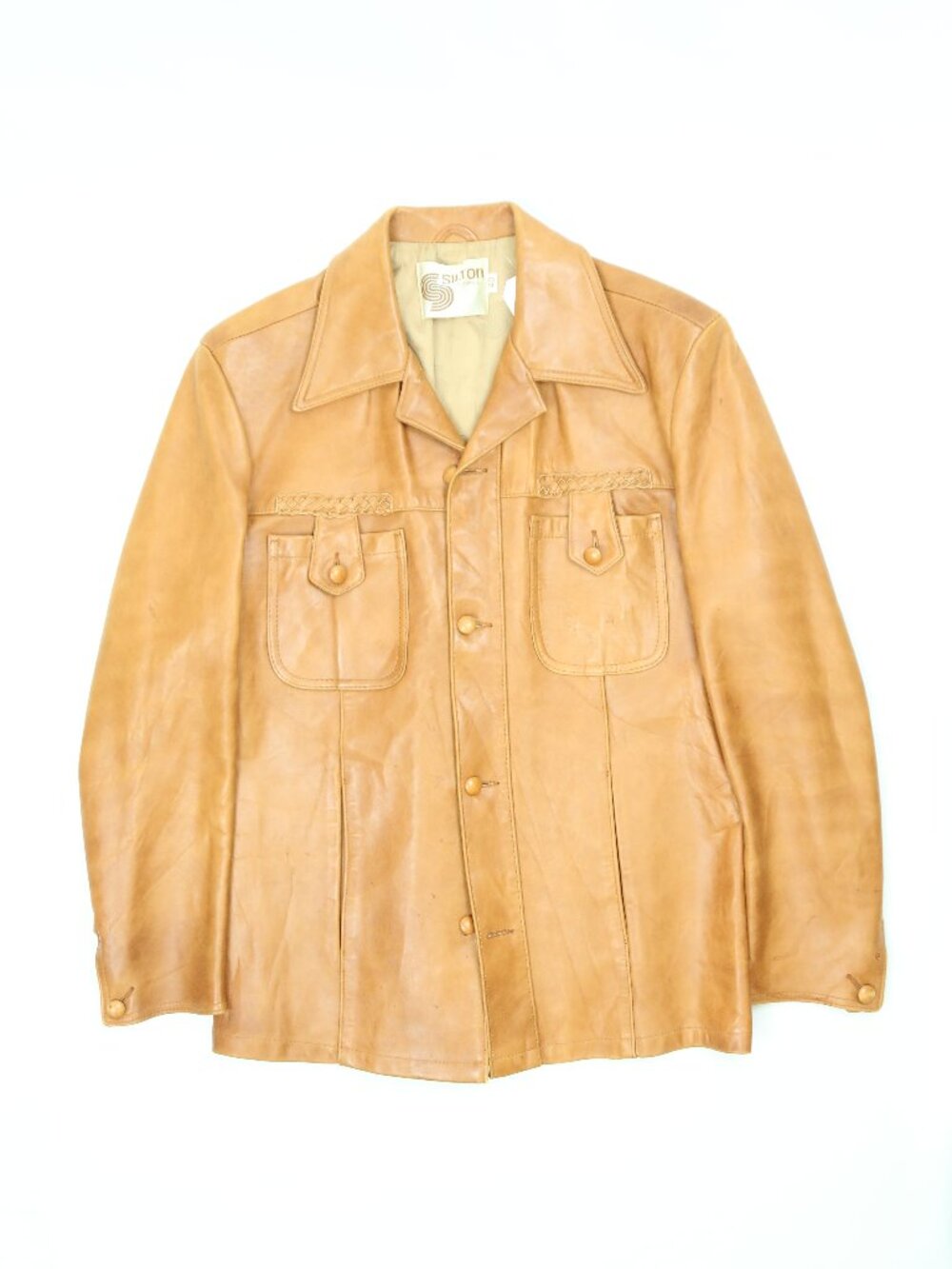 Women's Sliton Tan Leather Jacket Size Medium